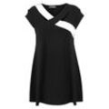 Long-Shirt V-Ausschnitt Doris Streich schwarz