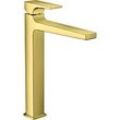 hansgrohe Metropol Waschtisch-Einhebelmischer 32512990 Ausladung 204 mm, Push-Open Ablaufgarnitur, polished gold optic