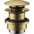 Hansgrohe Ablaufgarnitur 51300990 Push-Open, für Waschtisch- und Bidetmischer, polished gold optic
