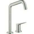 Hansgrohe Spültisch Armatur Axor Citterio 34820800 schwenkbarer Auslauf 360 Grad, edelstahl optik