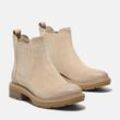 Chelseaboots TIMBERLAND "BRIMFIELDMID CHELSEA BOOT", Damen, Gr. 37,5, beige (lt beige sued), Leder, sportlich, Schuhe, Stiefelette, Winterschuhe, Ankle Boots