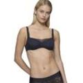 Bügel-BH TRIUMPH "Body Make-Up Illusion Lace Balconette", Damen, Gr. 70, Cup D, schwarz, Microtouch, Spitze, Obermaterial: 51% Polyamid, 37% Polyester, 12% Elasthan, unifarben, leicht glänzend, elegant, BHs, Strech-Spitze