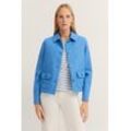 Wolljacke BUGATTI, Damen, Gr. 36, 320, hellblau, 100% Wolle, unifarben, casual, regular fit, Langarm normaler Saum, Jacken, aus 100 % Wolle