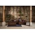 Ecksofa W.SCHILLIG "around-the-block, modern und elegant, bequem, L-Form", braun (tabacco z69), B:300cm H:66cm T:164cm, Longlife Xtra-Leder Z69: Das feinnarbige, gedeckte Softleder Z69 besticht durch seine außergewöhnliche Weichheit im trendigen u00bbVintage-Looku00ab, Hautstärke 0, 9 - 1, 1 mm, Longlife fabric Flachgewebe T88 (100% Polyester), Sofas, mit eleganter Biese, mit Federkern