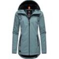 Winterjacke RAGWEAR "Zuzka Winter", Damen, Gr. L (40), blau (graublau), Außenmaterial: 100% Polyester, Innenfutter: 100% Polyester, Kapuzenfutter: 100% Polyester, Wattierung: 100% Polyester, modisch, tailliert Po-bedeckend, Langarm mit Knopf Rippstrickbündchen mit Druckknopf, Jacken, Wasserdichter Winterparka mit Teddyfleece Innenfutter