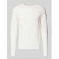 Longsleeve mit geripptem Rundhalsausschnitt Modell 'BREEZE'