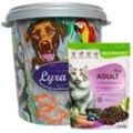 2,5 kg Lecker.Pet® Mia's Adult Herzhaftes Geflügel Katzenfutter Trockenfutter Vollnahrung in 30 L Tonne