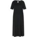 Jersey-Kleid Rundhals-­Ausschnitt Anna Aura schwarz, 40