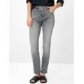 Brax Damen Five-Pocket-Hose Style CAROLA USED GREY, denim grau, Gr. 34