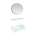 LAUFEN Frame 25 Accessoires-Set 4906009000001 mit Kosmetikspiegel, Magnetleiste, Schale