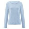 Rundhals-Pullover aus 100% Premium-Kaschmir Peter Hahn Cashmere blau, 44