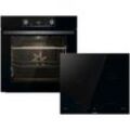 GORENJE Backofen-Set "BLACKSET2", A (A+++-D), schwarz, Herdsets, AirFry-Funktion