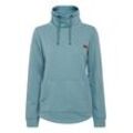 Rundhalspullover OXMO "Sweatshirt OXAmini", Damen, Gr. M, blau (smoke blau melange), Obermaterial: 60% Baumwolle CO. 40% Polyester PES., unifarben, casual, normal, ohne Ausschnitt, Langarm, Pullover