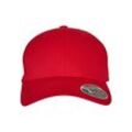 Visor FLEXFIT "Flexfit Accessoires Flexfit 110 Curved Visor Snapback", Damen, Gr. one size, rot, 63% Polyester, 34% Baumwolle, 3% Elasthan, unifarben, casual, Caps