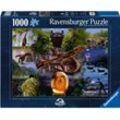 Puzzle RAVENSBURGER "Artist Collection, Jurassic Park", bunt, Puzzles, KinderB:70cm H:50cm, Made in Germany, B:70cm H:50cm