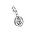 Charm Engel "rund mit Engel, Silber 925", silber, GIORGIO MARTELLO MILANO, Charms, Damen, Silber 925 (Sterlingsilber)