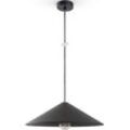 PACO HOME Pendelleuchte "ROLLINA", schwarz, Ø 42cm H: 13,4cm, Lampen, Pendelleuchte Esszimmer Küchenlampe Metall Industrial Design E27