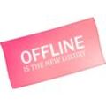 Badetuch MINIONS "Offline is the new luxury", pink, B:75cm L:150cm, Velours, Obermaterial: 100% Baumwolle, Handtücher (Packung), mit lustigem Spruch