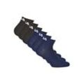 Kurzsocken FILA "Socken 6er Pack", Damen, Gr. 35, schwarz (schwarz, blau), Obermaterial: 75% Baumwolle CO. 23% Polyester PES. 2% Elasthan EL., Socken