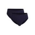 Slip BUGATTI "Slip 2er Pack", Herren, Gr. L, blau, Obermaterial: 95% Baumwolle CO. 5% Elasthan EL., Unterhosen