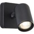 BRILLIANT Wandstrahler "Marty", braun (sand schwarz), H: 12cm, Lampen, Wandspot schwenkbar, 12x10x10 cm, GU10, 345lm, 3000K, Metall, Wandlampe