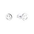 Paar Ohrstecker S.OLIVER JUNIOR "Smiley, 2034162", silber (silberfarben), Ohrringe, Kinder, Silber 925 (Sterlingsilber)