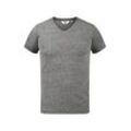 T-Shirt SOLID "T-Shirt SDAlarus", Herren, Gr. XXL, grau (dar grau m), Obermaterial: 50% Polyester PES. 38% Baumwolle CO. 12% Viskose LENZING ECOVERO CV LenzEcov., casual, regular fit, V-Ausschnitt, Kurzarm, Shirts