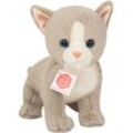 Kuscheltier TEDDY HERMANN "Babykatze grau 24 cm", grau, Plüschfiguren, KinderB:12cm H:20cm L:24cm, Polyester, Polyethylen (PE), B:12cm H:20cm L:24cm