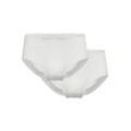 Slip AMMANN "Slip Slips Doppelripp 2er Pack", Herren, Gr. XXL, weiß, Obermaterial: 100% Baumwolle CO., Unterhosen