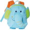 Kinderrucksack SIGIKID "Elefant Mini", Kinder, Gr. B/H/T: 22cm x 24cm x 10cm, blau, Stoff, Nylon, Rucksäcke