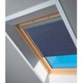 Dachfensterrollo VELUX "mit Haltekrallen RHL FK00/CK00/MK00/SK00 9050", blau (dunkelblau), M04-M06-M08-MK04-MK06-M10-MK08-MK10-306-308-310, Aluminium, Polyester, Rollos, Lichtregulierung und Privatsphäre