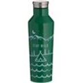 Isolierflasche TYPHOON "PURE NEW BLACK", grün, H:25cm, Edelstahl, Trinkflaschen, Edelstahl mit Trend-Design, doppelwandig isoliert, 0,5 Liter