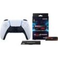 PLAYSTATION 5 Controller "PS5 DualSense Controller + Samsung 990 PRO Heatsink interne SSD 2TB", weiß, B:16cm H:6,6cm T:10,6cm, Spielecontroller