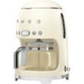 SMEG Filterkaffeemaschine "DCF02CREU", beige (creme), 4 Tasse(n), Kaffeemaschinen, inkl. Permanentfilter