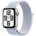 Smartwatch APPLE "Watch SE (2024)", silber, Smartwatches, 40mm, ohne eSIM, One-Size, Sport Loop