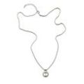 Lange Kette "Bead", Damen, Gr. one size, Metall, beige (creme), COLLEZIONE ALESSANDRO, Basic, Halsketten, mit großer Perle