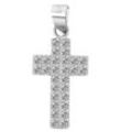 Ketten-Anhänger ADELIA´S "Damen Anhänger Kreuz aus 925 Silber mit Zirkonia", weiß, Schmuckanhänger, Damen