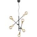 TRIO LEUCHTEN Pendelleuchte "CROSS", schwarz, Ø 55cm H: 150cm, Lampen, Hängeleuchte, Hängelampe