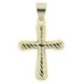 Ketten-Anhänger ADELIA´S "Damen Anhänger Kreuz aus 925 Silber", gold, Schmuckanhänger, Damen