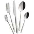 Besteck-Set MULEX "Oceanside", silber (edelstahlfarben), 30 tlg., Edelstahl 18/0, Essbesteck-Sets, poliert