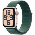 Smartwatch APPLE "Watch SE (2024)", beige (polarstern), Smartwatches, 40mm, ohne eSIM, One-Size, Sport Loop, Topseller