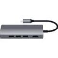 SATECHI Adapter "Type-C Multi-Port Hub 4K Ethernet V2", grau, B:5cm H:2cm T:10,5cm, Adapter