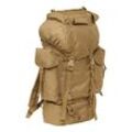 Rucksack BRANDIT "Brandit Accessoires Nylon Military Backpack", Gr. one size, braun (camel), Polyester, Rucksäcke