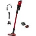 EINHELL Akku-Hand-und Stielstaubsauger "»TE-SV 18«", rot (rot, schwarz), B:27,5cm H:118,5cm T:18,5cm, Akkusauger, Power X-Change, Inkl. 18 V 4,0 Ah Akku und Ladegerät