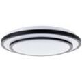 BRELIGHT LED Wandleuchte "Luciano", schwarz (schwarz, weiß), Ø 49,00cm H: 7,00cm, Lampen, D 50 cm, 3800 lm, 3000-6500 K, 36 W, dimmbar, CCT, Fernbedienung