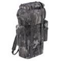 Rucksack BRANDIT "Brandit Accessoires Nylon Military Backpack", Gr. one size, grau (grau camouflage), Polyester, Rucksäcke