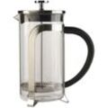 Kaffeebereiter LEOPOLD VIENNA "Press", silber (transparent, silberfarben), 1 l, 8 Tasse(n), Kaffeemaschinen, elegantes Design