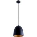 PACO HOME Pendelleuchte "JACK", schwarz, Ø 25cm H: 26cm, Lampen, Küchenlampe Hängelampe Esszimmer Esstischlampe Innen Gold Weiß