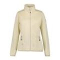 Fleecejacke ICEPEAK "D STRICKFLEECEJACKE AIKES", Damen, Gr. L, beige, Strick, Obermaterial: 100% Polyester, sportlich, Langarm eingesetzt Bündchen, Jacken, Wärmend