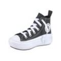 Sneaker CONVERSE "CHUCK TAYLOR ALL STAR MOVE PLATFORM LEATHER", Gr. 27, schwarz-weiß (schwarz, weiß), Leder, sportlich, Schuhe